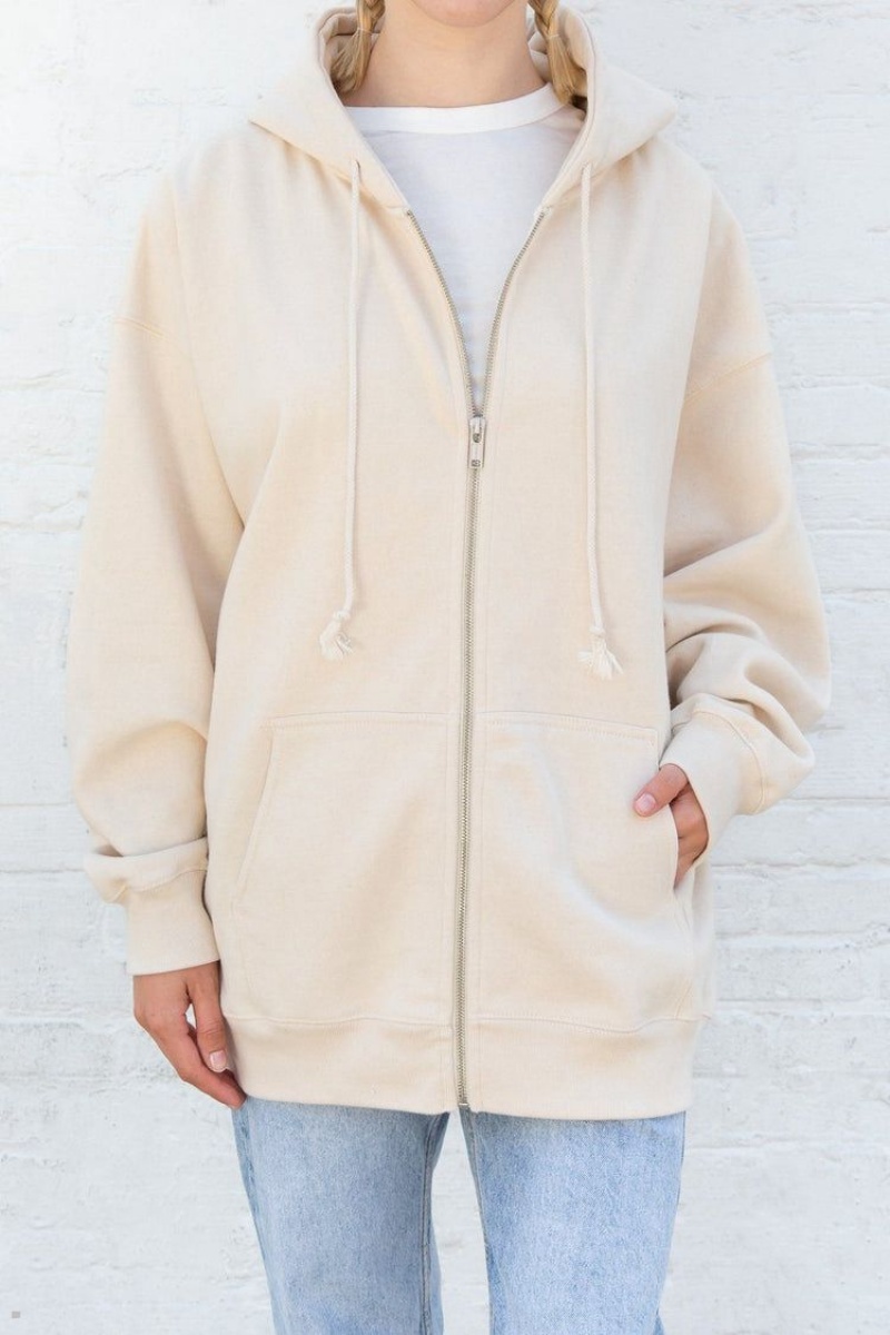 Sweat a Capuche Brandy Melville Christy Blanche | JNB-29867344